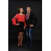 Embroidered blouse "Red Temptation"